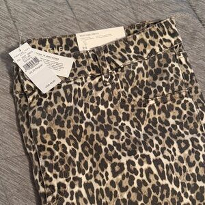 American Eagle Outfitters Leopard Print Skinny Jeans - Tan & Black